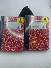  2 Mini Composition Book, Note Pad, 3 Pk in 3 diff color Red, Green, Blue ZG