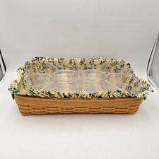 Longaberger Hostess Serving Tray Basket With Liner and 10-Way Divider