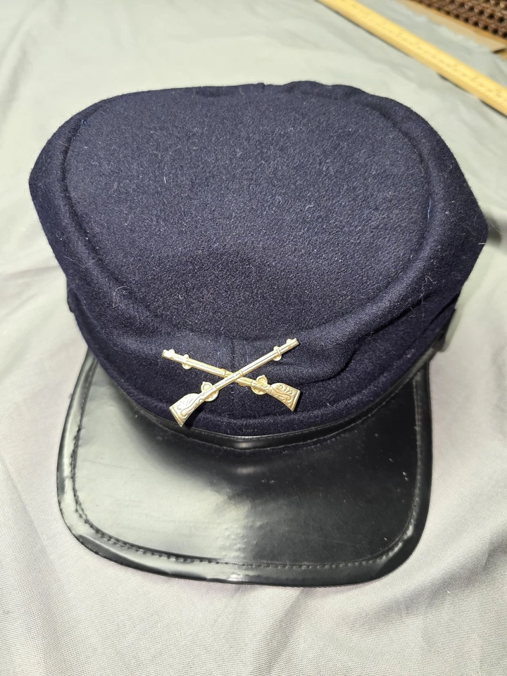 Americana Gettysburg Hat Cap Fitted Mens Large Wool Civil War Infantry Souvenir - Image 2 of 4