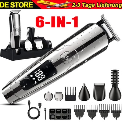 6 in 1 Haarschneider Haarschneidemaschine Profi Trimmer Rasierer Bart Hair Akku