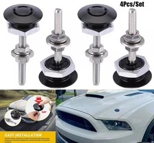 Auto Car Push Button Quick Release Hood Bonnet Pins Lock Clip Bumper Latch Kit*4