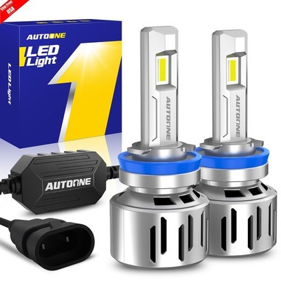 AUTOONE H11 LED Headlight Super Bright Bulbs 6500K White 80000LM High Low Beam