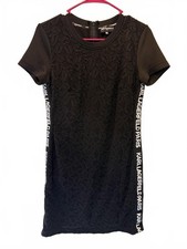 Karl Lagerfeld Paris Black Lace Short Sleeve ...