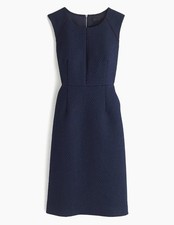 J.CREW Portfolio Dress Navy Blue Sleeveless Sheath Classic Work SIZE 0 **NEW**