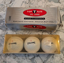 New Vintage Top Flite XL 2000 Spalding Golf Balls Ball One Sleeve 6 Balls RARE