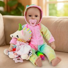 GOAROY Lifelike Baby Dolls Girl, 18 inch Large Realistic 18 inches, White