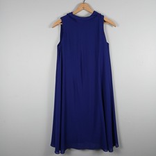 Eliza J Sleeveless Ruffled Shift Dress - Women's Size 2 - Cobalt Blue