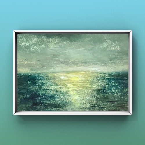 Original JOE MOORE Oil Painting 15x20cm Abstract Seascape Causeway Coast NI - Picture 11 of 14