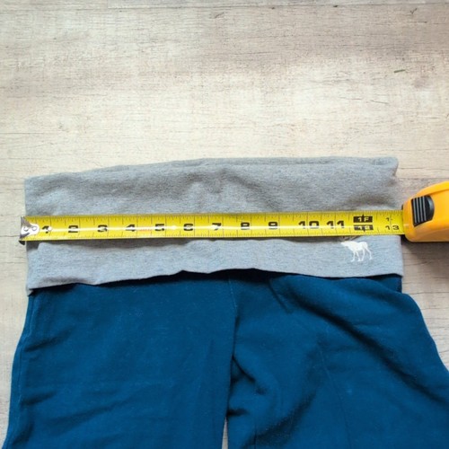 Abercrombie and Fitch Fold Over Boot Cut Yogahose Gr. XL blau grau - Bild 5 von 7