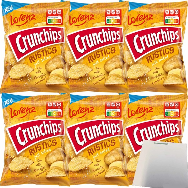 Lorenz Crunchips Rustics Just Salted 6Er Pack 6X110G Beutel Usy Block-image
