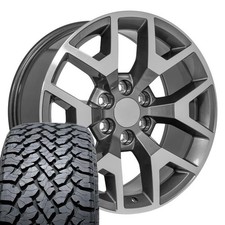 5658 Gunmetal 20x9 Wheels 27555r20 At Tires 6x139.7 Fits Chevy Gmc Cadillac 5658 Gunmetal 20x9 Wheels 27555r20 At Tires 6x139.7 Fits Chevy Gmc Cadillac