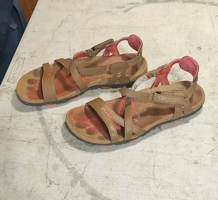 Merrell Sandspur Rose Womens Size Brown Leather Sandals Shoe
