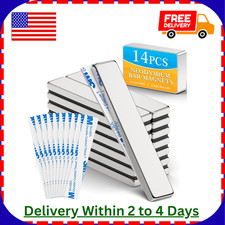 Grtard 14 Pack Powerful Neodymium Bar Magnets, 60 x 10 x 3 mm Rare Earth Magnet