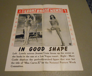 IN GOOD SHAPE VINTAGE PIN-UP POSTERS SPORTS PHOTO NEWS POSTER