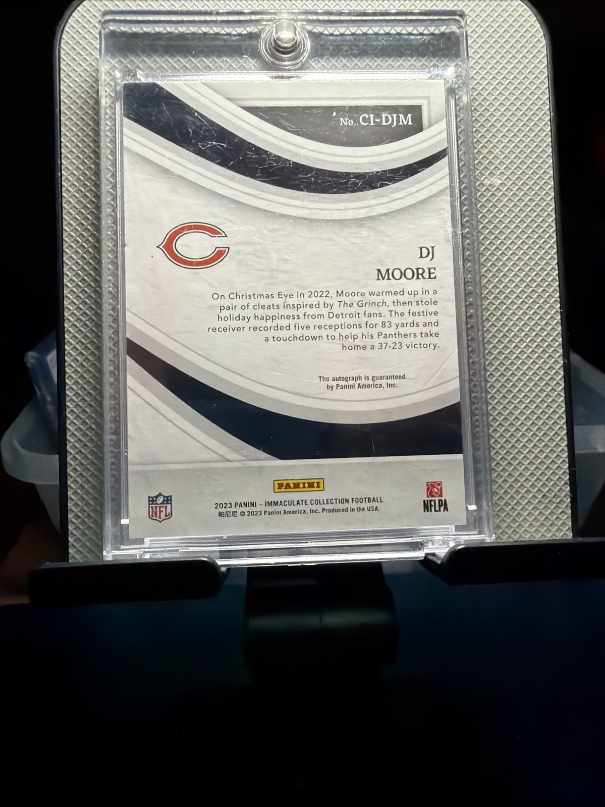2023 IMMACULATE Gold  SSP CLEAT IMPRESSION ON CARD AUTO DJ MOORE 15/25! view 6