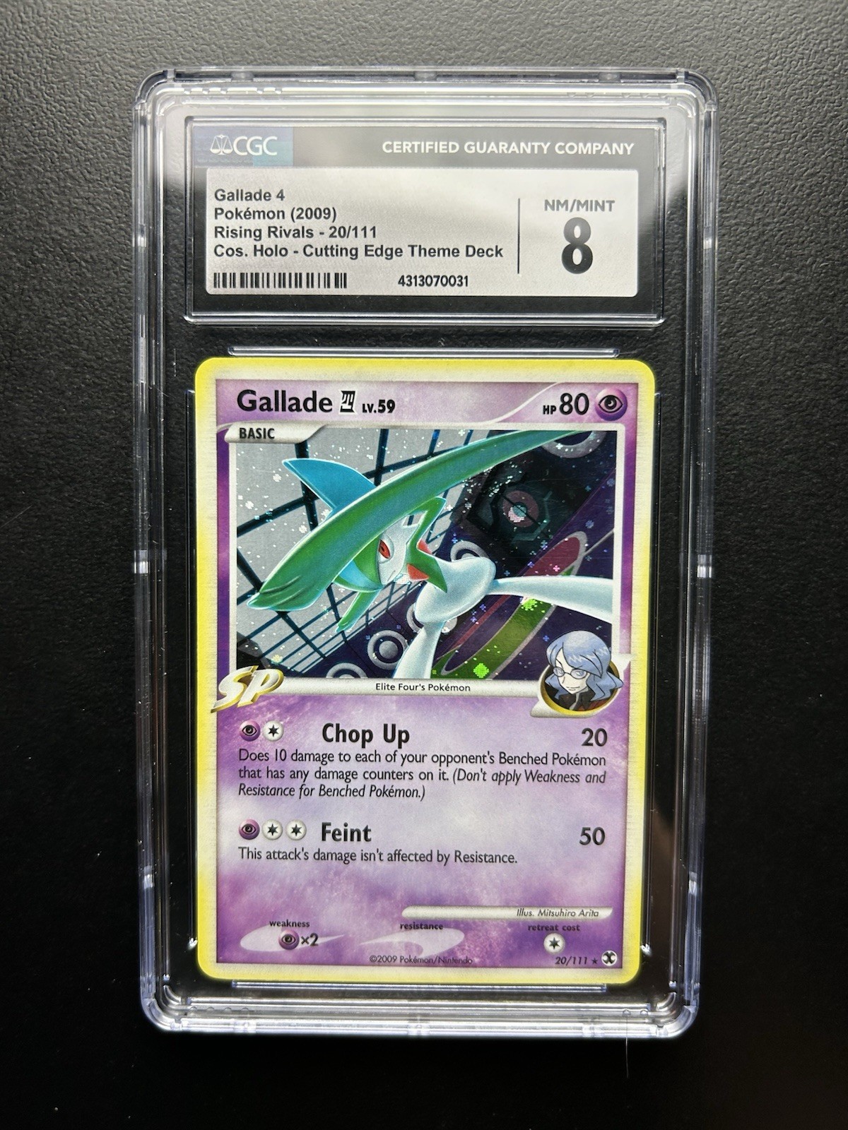 2009 Pokemon Rising Rivals Gallade 4 Holo #20 CGC 8 Cutting Edge Theme Deck