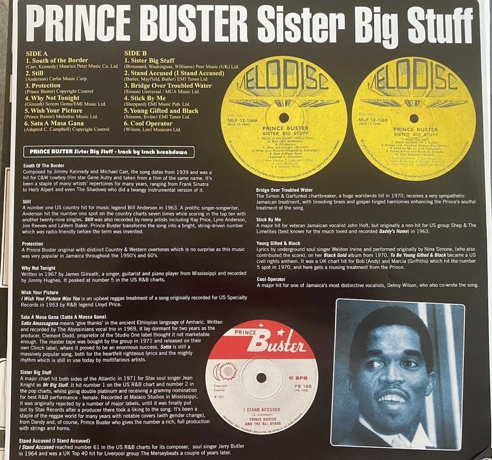 Prince Buster - Sister Big Stuff - Vinyl LP Mint Condition - Bild 3 von 4