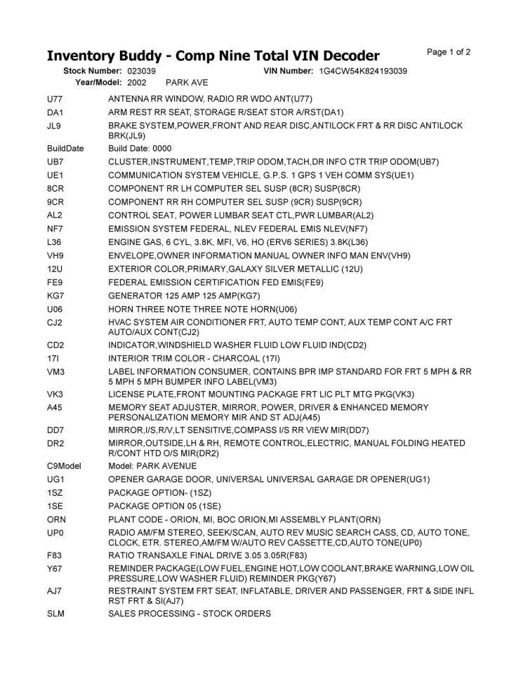Trunk/Hatch/Tailgate Fits 97-05 PARK AVENUE 364457 - Image 4 of 4