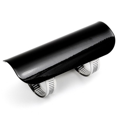 Hitzeschutzblech Hitzeschild schwarz 12,5cm Heat Shield für Choppper und Custom