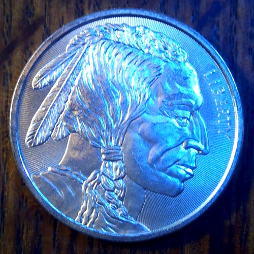1 oz .999 silver buffalo Indian round elemental mint free insured ship