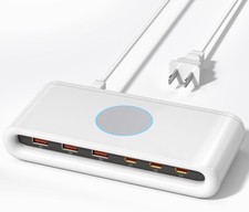 New USB Charging Station for Multiple Devices with 6-Ports , 3 USB and 3 USB-C