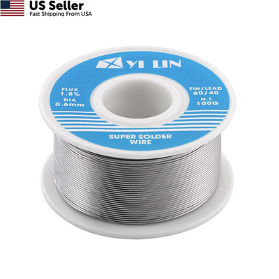 YI LIN 60/40 Solder 100g Tin Lead Rosin Core Wire For 0.6mm/100g
