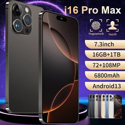 New Hot I16 Pro Max Android 8.1 Smartphone 7.3-inch 16GB+1TB Dual SIM