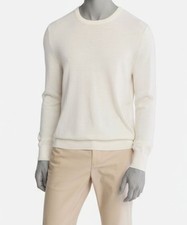 Calvin Klein Men's Ivory Extra Fine Merino Wool Blend Sweater Size XL