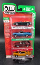 Auto World Deluxe 1:64 Diecast 4-Pack Pontiac Chevrolet Ford Mercury