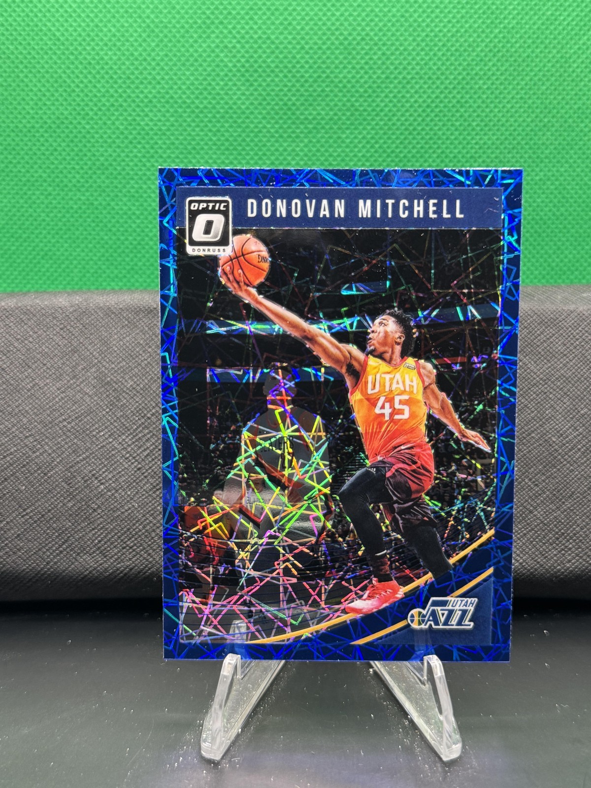 Donovan Mitchell #63 Blue Velocity 2018-19 Donruss Optic Utah Jazz