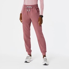 Figs Uman High-Rise Joggers Women's Coral Stretch Drawstring Scrub - Small NWOT