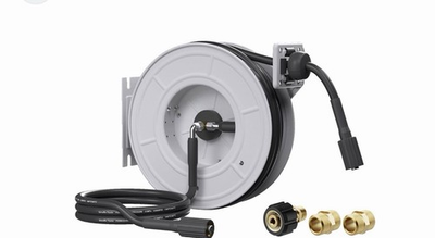 #ad Giraffe Tools Cold Water Pressure Washer Hose Reel w Hose amp; Adapters $84.99