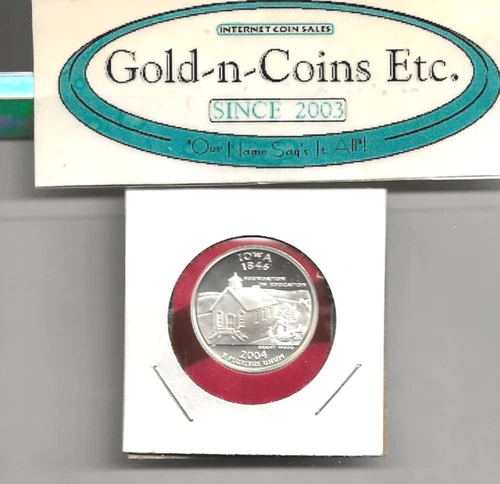 2004-S SILVER PROOF WASHINGTON QUARTER! UNCIRCULATED GEM VERY NICE! FREE SHIP!!