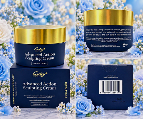 City Beauty Advanced Action Sculpting Cream Firming Face/Neck/Jawline 1.69 oz at eBay