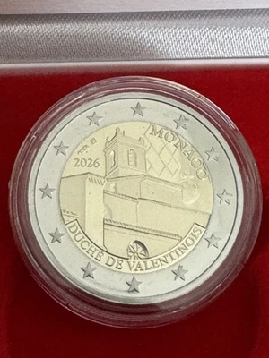 2 Euro Monaco 2026 Duché de Valentinois PP proof mit OVP Etui und Zertifikat - Bild 1 von 4