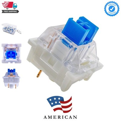 Blue Switches- 65 Pack, 3-Pin Clicky Tactile 50gf Dustproof RGB Switches - MX...