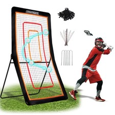 4x7FT Lacrosse Rebounder, Volleyball Rebounder Net, 5 Adjustable Angles Lacro...