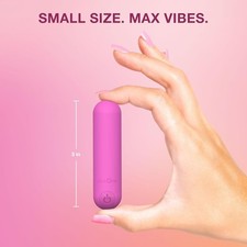 Bullet Vibrator for Women, Mini Vibrator Made of Body-Safe Silicone, Fully Water