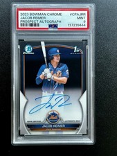 JACOB REIMER 2023 BOWMAN CHROME 1ST AUTOGRAPH METS #CPA-JRR AUTO PSA 9
