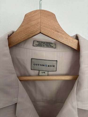 Cutter & Buck Men’s Button Up, Size L, Beige - Picture 2 of 4