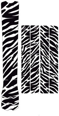 DYEDBRO Zebra Fahrrad Rahmenschutz - Matt Black Zebra - One Size