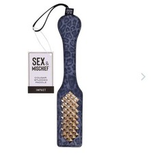 SEX AND MISCHIEF COUGAR STUDDED PADDLE RRP $39.99 Impact Kink Bondage Fetish