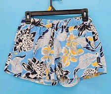 Patagonia Ladies Blue Floral Pattern Nylon  Shorts Size M