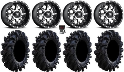 Fuel Nutz Black 14'' Wheels 26.5'' Intimidator Tires Textron Wildcat XX