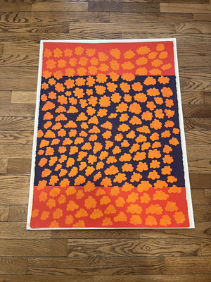 Evelyn Scafuri ''Popcorn'' Serigraph 1973 MCM Artwork Bright Modern Signed