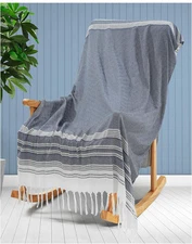 Blue Throw Blanket Bedroom Extra Large 50''x68'', 