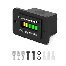 12V 24V 36V 48V 60V 72V LED Battery Monitor Meter Battery Fuel Gauge Indicator W
