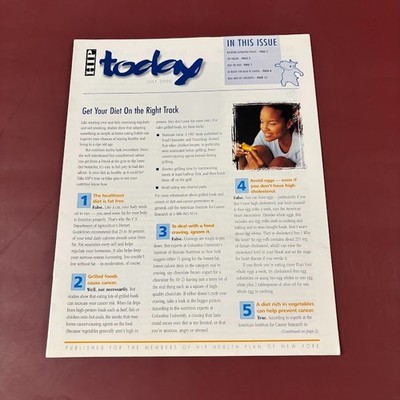 HIP Today Health Newsletter July 2000 - Diet Tips - HIP Health Plan of NY 