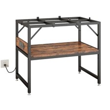 Fish Tank Stand with Power Outlets,Aquarium Stand 15-20 Gallon Rustic Brown