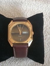 Reloj Sandoz Automatico Chapado en Oro  RaRo Funciona Perfectamente buen estado 